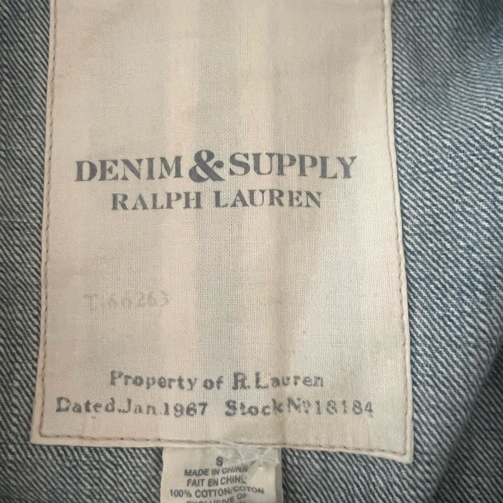 Denim & Supply Ralph Lauren classic denim peacoat. Size SMALL Unisex. - Picture 4 of 6